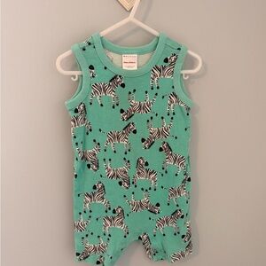 Hanna Andersson zebra Print Baby Romper